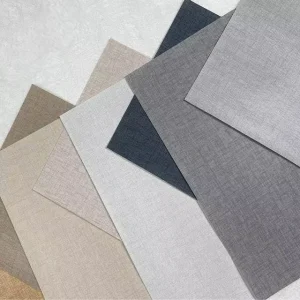 Element Linen Texture Design Wall Cloth Vinyl Wallpaper for Contract Project