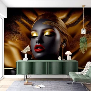 Embossed Art Hair Salon Wallpaper Decoration