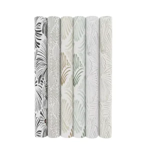 Embossed Damask Metallic 3D Textured Non-Woven Waterproof Mould-Proof Moisture-Proof Non-Pasted Wallpaper Roll Minimalist Living
