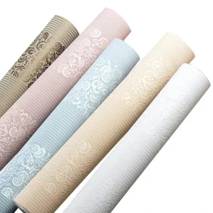 Embossed Damask Metallic 3D Textured Non-Woven Waterproof Mould-Proof Moisture-Proof Non-Pasted Wallpaper Roll Minimalist Living