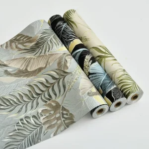 Embossed Gold Foil PVC Wallpaper Hotel Decoration PVC Wall Covering