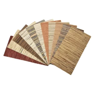 Embossed Grasscloth Effect Acoustic Wallpaper 3D Natural Texture Paper Backed Wall Covering for Living Room
