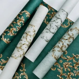 Embossed Non-Woven Self Adhesive Wallpaper 3D Wall Sticker for Bedroom Living Room TV Background Wall Decorative Covering