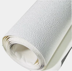 Embossed PVC Vinyl Printable Wallpaper Roll Waterproof Wrinkle Resistant for Eco Solvent UV Printing 1.07*50M