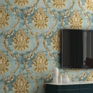 Embossed PVC Wallpaper Decorative Wall Covering Roll for Home Bedroom Living Room Interior