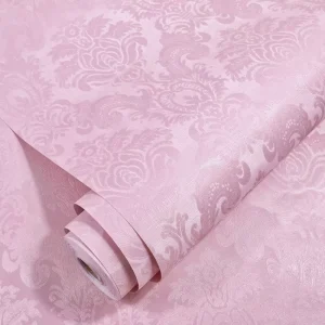 Embossed for Bedroom Self Adhesive Pink Rose Flowers Design Interior Decoration Wallpapers