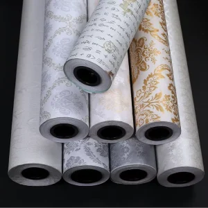 Embossing High Quality Wallpaper Luxury Damask Design Water Proof PVC Wall Paper