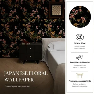 Embroidery Textile Wallpaper 3D Fabric Wall Covering Luxury Floral Design Acoustic Wall Decor Bedroom Living Room