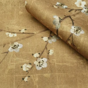 Embroidery Wallpaper Birds Silk Murals Customized Printable Chinese style Hand drawn Embroidery Craft Art Wall Mural Wallpaper
