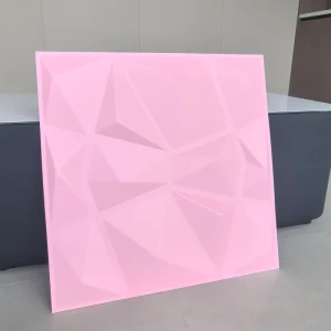 Entertainment Usage Pvc 3d Wall Decor Panel Pink Wall Tiles and Wall Panels