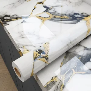 Environmental Protection Marble Wallboard Waterproof PVC XPE Foam Self-Adhesive Wall Sticker Modern Marble Tile Kitchen Bathroom