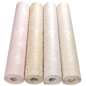 Europe Damask 3D Non Woven Wallpaper Florals Paper Rolls