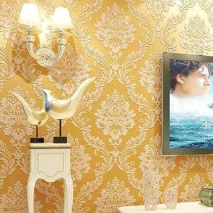 Europe Damask 3D Non Woven Wallpaper Home Decor Florals Wall Paper Rolls