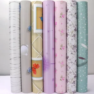 European Floral Butterfly Papel Mural Removable PVC Self-adhesive Waterproof Wall Coating for Home Bedroom Furniture Wallpaper