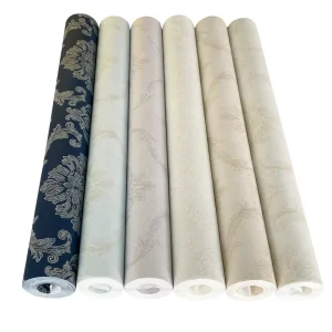 European Large Flower Non-Woven Damascus Wallpaper Modern Geometric Hotel Administration Household Entertainment Glue