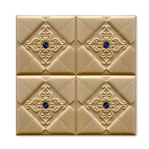 European Luxury Elegant Style Self adhesive Xpe Foam Bedroom Decoration Wall Sticker 3D Wallpaper