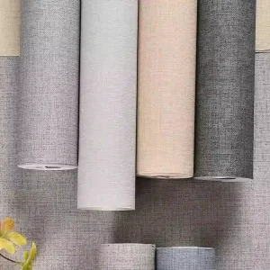 European Luxury PVC Wallcovering Modern Textured Decorative Wallpaper for Bedroom Living Room Hotel Waterproof
