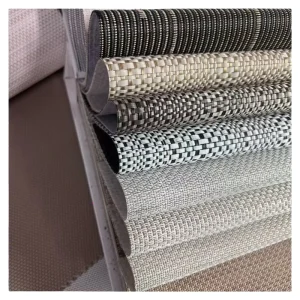 European Luxury PVC Woven Vinyl Wallpaper Washable Wall Fabric for Living Room Home Decor