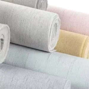 European Modern and Simple 3D Thickened Relief Self Adhesive Three layers Non woven Fabric Wallpaper Roll
