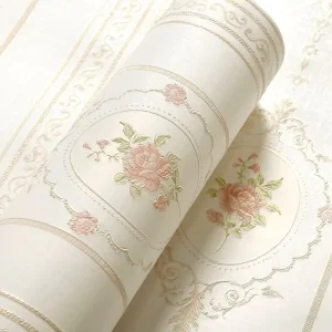 European Pastoral Style 3D Floral Wallpapers Rustic Non-Woven Wall Paper for Bedroom Living Wedding Room Wall Decor