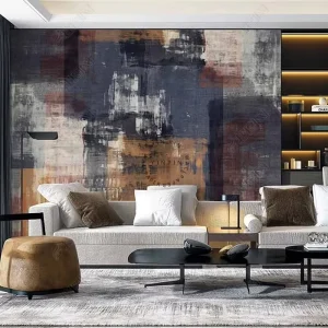 European Retro Abstract Home Decoration 3d Wallpaper Mural