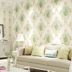 European Self Adhesive 3D Luxury Floral Wallpaper Mural Rustic for Living Room Bedroom Wall or Apartment Decor