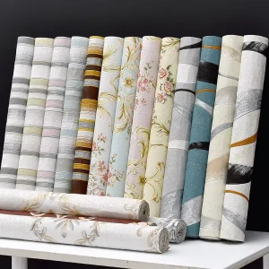 European Style Flower Wallpaper Self Adhesive Waterproof and Moisture-Proof Living Room Bedroom Self-Adhesive 3D Wallpaper