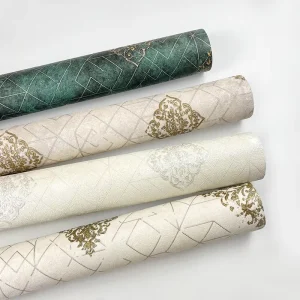 European Style Light Luxury 3D Geometric Diamond Waterproof PVC Wallpaper for Bedroom Living Room TV Household Entertainment