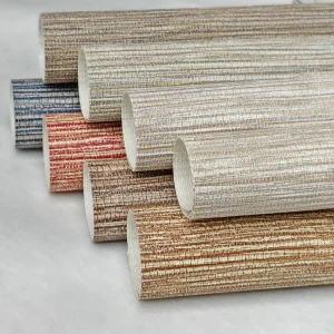 European Style PVC Wallpaper Roll Modern Stripe Textured Vinyl Home Decoration for Living Room Hotel