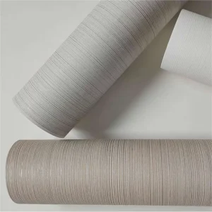 European Style Wallpaper with Simple Vertical Stripe Pattern Waterproof Non Woven Fabric for Living Room or Bedroom
