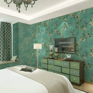 European Vines Wallpaper Home Wall Decoration 3D Sculpture Bedroom Hotel Use Non Woven Material Mould-Proof Moisture-Proof