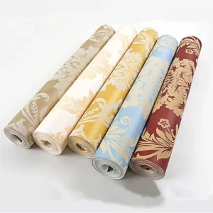 European-style Floral Anti-static Non-woven Luxurious 3D Embossed Damask Wallpaper Self-adhesive Household Bedroom Living Room