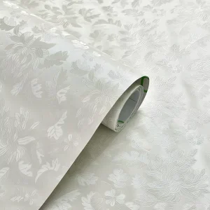 European-style Self-adhesive PVC Wallpaper Thickened Floral Pattern Waterproof Fireproof Soundproof for Hotel Student Bedroom