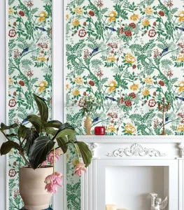 Exquisite Beautiful Countryside Style Luxury Non Woven Floral Wallpaper