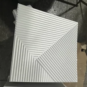 Exterior and Interior 50x50cm 3d Wall Panels Textured Pvc Decorative Board