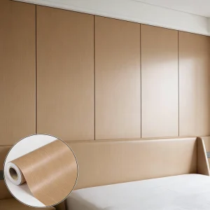 Extra Wide 60cm Realistic Wood Grain Peel and Stick Wallpaper for Office Interiors