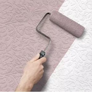 Fabric Grain Non Woven Luxury White Textured Plain Vinyl Paintable Wallpaper