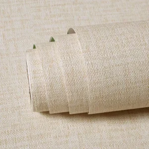 Fabric Texture Wall Decor Water-proof Eco-friendly Wallpaper Self-Adhesive PVC Film for Sweet Home