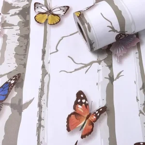Factory Butterfly Tree Peel and Stick Wallpaper Waterproof PVC Self Adhesive Wall Sticker for Home Interior Decor