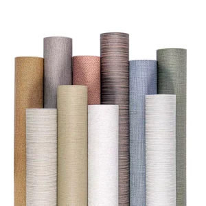 Factory Custom Home Wall Interior Decor Wall Plain Wallpaper Fabric PVC Wallpaper Wallcovering for Hotel Project