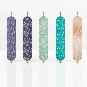 Factory Customized 360 Degree Rotating Wallpaper Mural Sample Double Sided Display Stand Ceramic Tile Glass Tile Racks Display