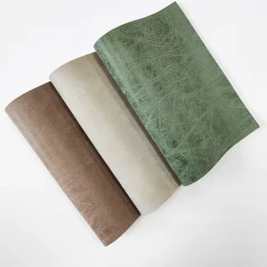 Factory Customized African Yangbuck Nubuck Wax Print Sofa Furnish Fabric PVC Synthetic Leather for Wallpaper