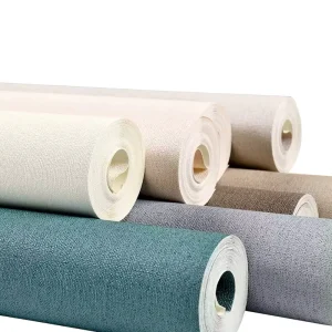 Factory Customized Vinyl Upholstery Fabric Commercial Interior Stripe Design Contract Vinyl Wallcovering Hotel Wallpaper