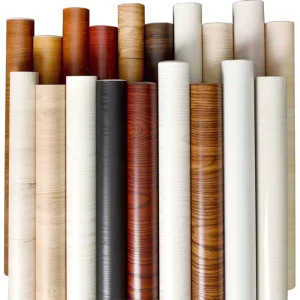 Factory Customized Wallpaper Roll Wood Textured Wall Wood Grain Film Household Film