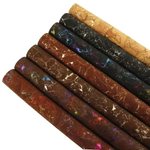 Factory Direct 0.8-1mm Thick Rainbow-Colored Vegan Cork for Cosmetic Bags Waterproof Laser Engravable