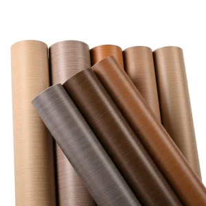 Factory Direct Luxury Decorative PVC Film Waterproof European Style Wood Grain Sheet for Hotel Renovation Geometric