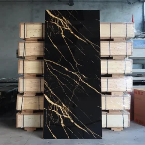 Factory Direct Sale High Glossy Waterproof Flexible Marble Sheet Pvc Wall Panel For Hotel Decoration