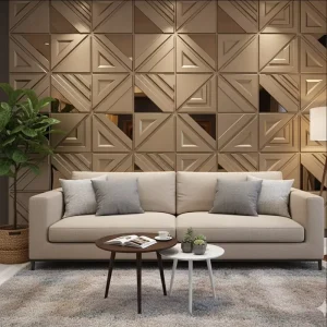 Factory Direct Sales 3D Fluted Wall Panel Villa Interior Multiple Application Waterproof Durable PVC 3D Wall Panel