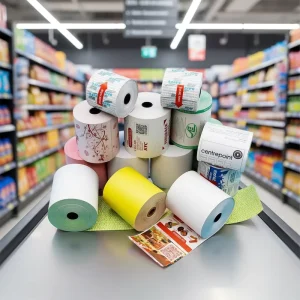 Factory Direct Thermal Paper Roll 80×80 57x40mm Wide Use For Retail POS Supermarket Checkout Convenience Store Boutique Pharmacy