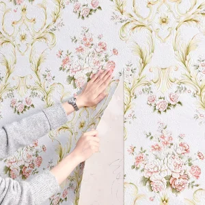 Factory Direct Thickened 3D Stereo Self-Adhesive Wallpaper European Flower Waterproof Moisture-Proof for Bedroom